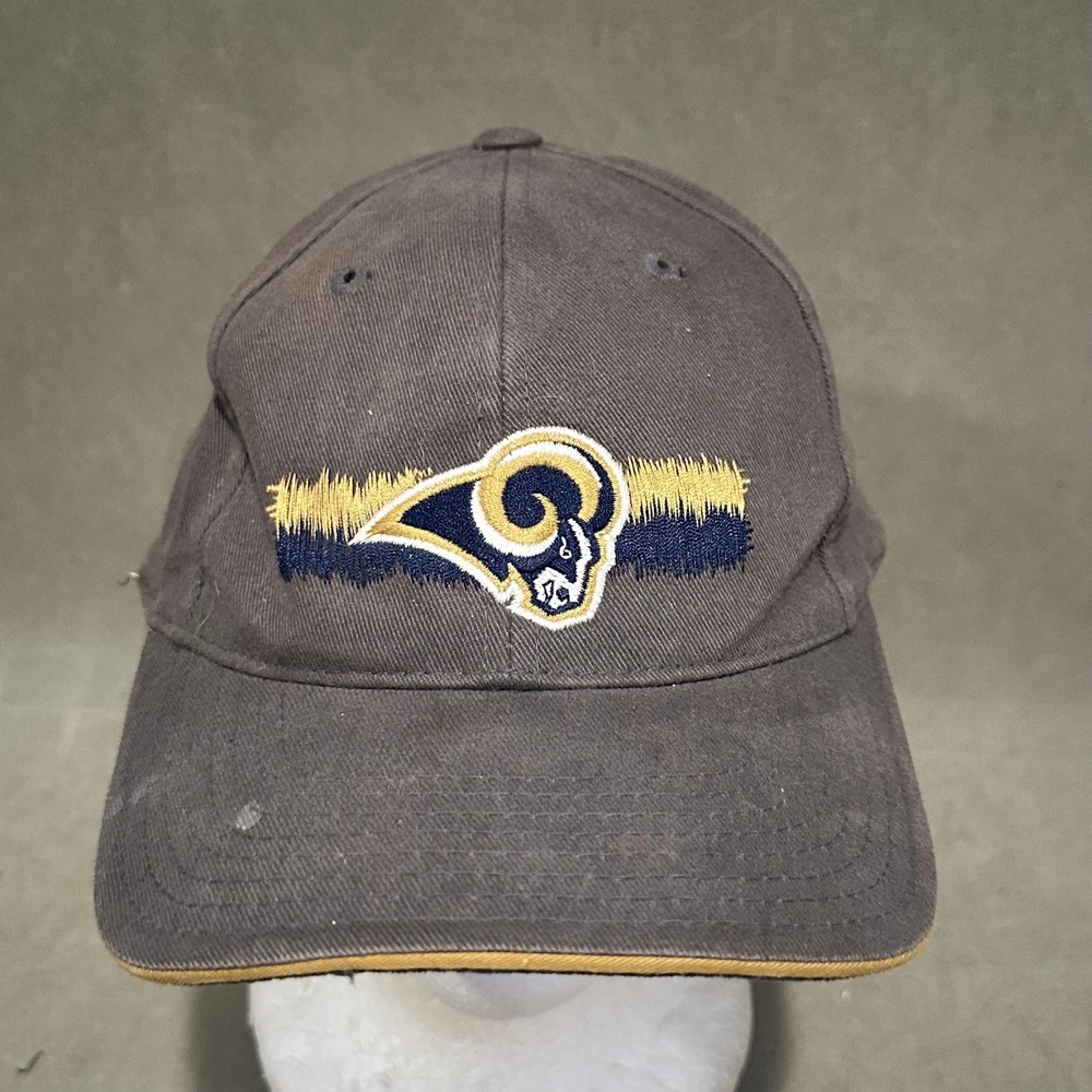 Vintage Annco St. Louis Rams NFL Hat Gray Adjustable Strapback Brushstroke Cap